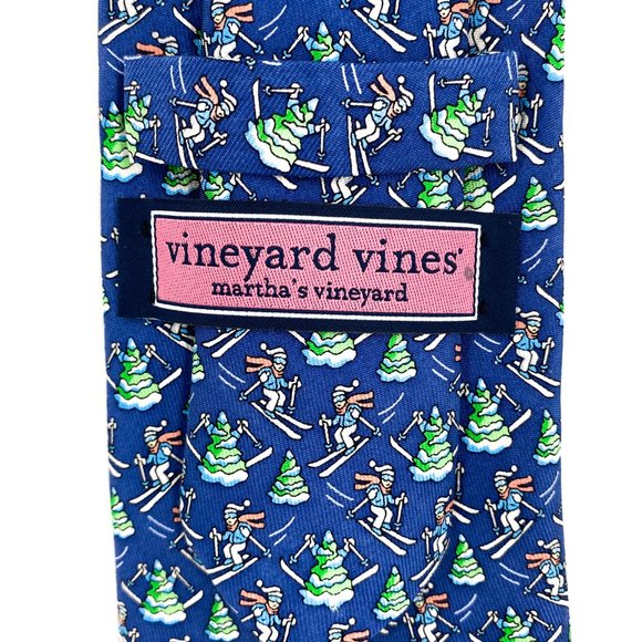 VINEYARD VINES Navy Downhill Silk Tie NWT - Picture 10 of 16
